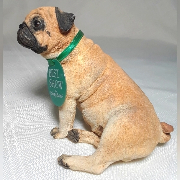 COPY - Vintage Country Artists Best in Show Fawn Pug Dog Sculpture Collectible … - Picture 3 of 16